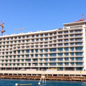 Construction of Compass by Margaritaville hotel in Cape Canaveral