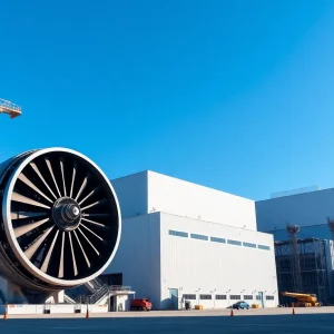 Construction of Williams International gas turbine engine facility in Crestview, Florida.
