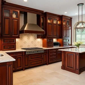 Custom cabinetry in a luxurious kitchen setting